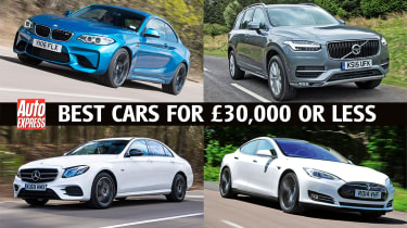 Best cars for £30,000 or less - header image